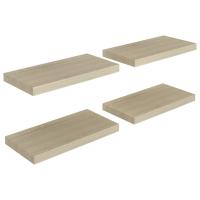 vidaXL Estantes flotantes de pared 4 uds MDF 50x23x3,8 cm Blanco brillante, negro brillante, gris brillante Mueble Almacenaje Estantería para Oficina, Estudio, Dormitorio Estantería/Librería/ mueble de Almacenamiento - details 7
