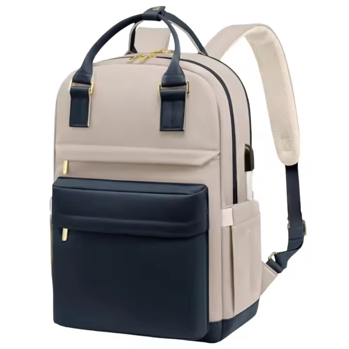 Mochila para Portátil con Conector USB integrado  Mochilas en 2 Colores con Agarre de Mano para Viaje  Múltiples Bolsillos (1288-001 FLASH 1999 F6) - 1