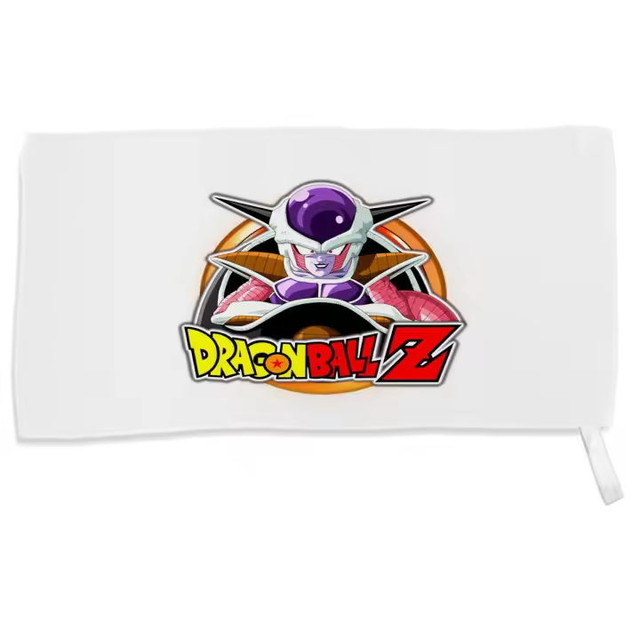 MERCHANDMANIA TOALLA PEQUEÑA ABSORBENTE logo personaje freezer frieza villano serie peleas suave personalizada con cinta elastica - 1