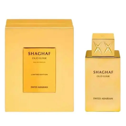 Perfume Árabe 100% Original Swiss Arabian Shaghaf Oud Elixir EDP Unisex 100ml – Exclusividad, Lujo y Tradición en una Fragancia Intensa con Oud, Ámbar y Vainilla, Inspirado en la Perfumería Árabe para Hombres y Mujeres que Buscan Distinción y Sofisticació - 1