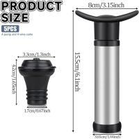 Juego De Ahorrador De Vino Con Bomba De Vacío En Acero Inoxidable Preservador De Vino Blanco / Cerveza Mantener El Vino Fresco - details 1