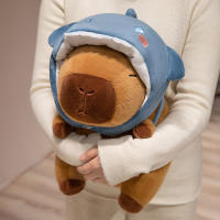 Mochila De Peluche De Animal Divertido Con Cabeza De Tiburón Pollo Cerdo Dinosaurio Y Capybara Suave Juguete Para Niños Regalo De Cumpleaños - details 6