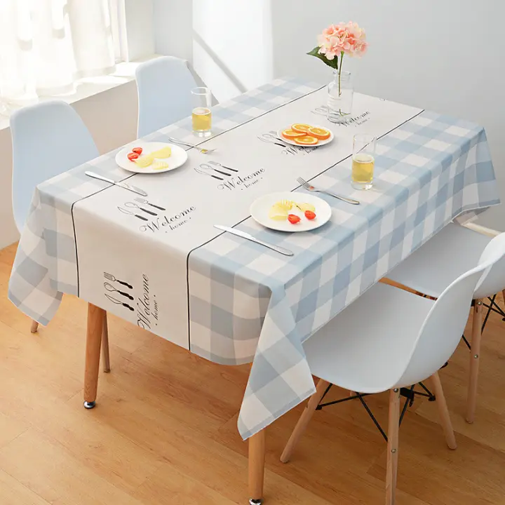 Nueva Funda Para Mesa Rectangular De Uso Doméstico Sencilla Y Resistente a La Suciedad Impermeable Y Antiaceite Sin Necesidad De Lavar Funda Para Mesa De Comedor - 1