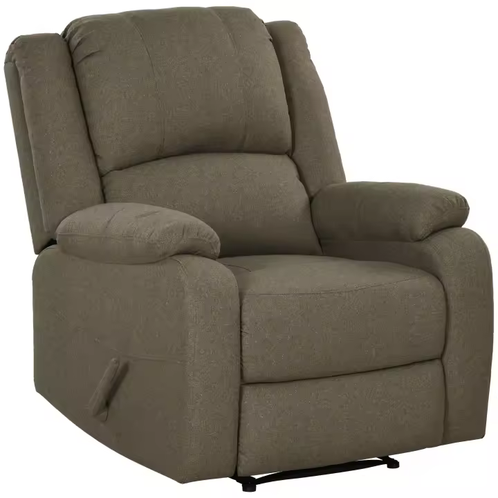 Sillón de relajación HOMCOM Sillón de TV manual con función reclinable, aspecto de lino, sillón de TV con asa lateral, reposapiés, capacidad de carga de hasta 150 kg, para sala de estar - 1