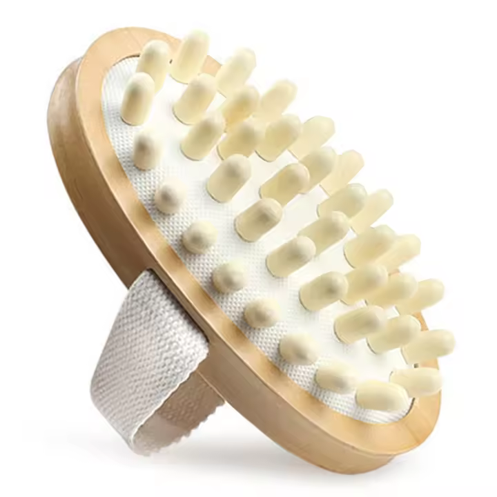 Cepillo De Masaje Para El Cuerpo Anti Celulitis De Madera Con Almohadilla De Masaje Españo Para El Cabello Y Escalpelo Eliminador De Piel Muerta Herramienta De Spa Essencial - 1