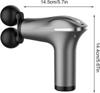 Pistola de masaje muscular de doble punta, 6 modos de intensidad, pistola masajeadora fascial gun con dos cabezales, recargable y larga duracion. Don Feliz - details 0