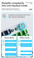 Teclado Mecánico AULA F3001 Bluetooth Sin Cables Con Panel Metálico Doble Inyección Y Efecto De Iluminación Cool 87 Teclas - details 10