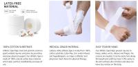 Cinta Elástica De Algodón Para Deportes En Blanco Soporte Muscular Para Rodilla Muñeca Y Tobillo Fácil De Rasgar - details 1