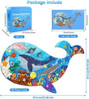 Rompecabezas De Animales Únicos Para Niños Juguete De Rompecabezas Con Caja De Regalo De Papel Juegos Educativos Montesorri Para Niños Y Niñas - details 5