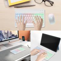 Teclado Bluetooth Con Iluminación Retroiluminada Y Ratón Para iPad Compatibles Con iOS Android Windows Recargables Para Dispositivos De 10 Pulgadas - details 12