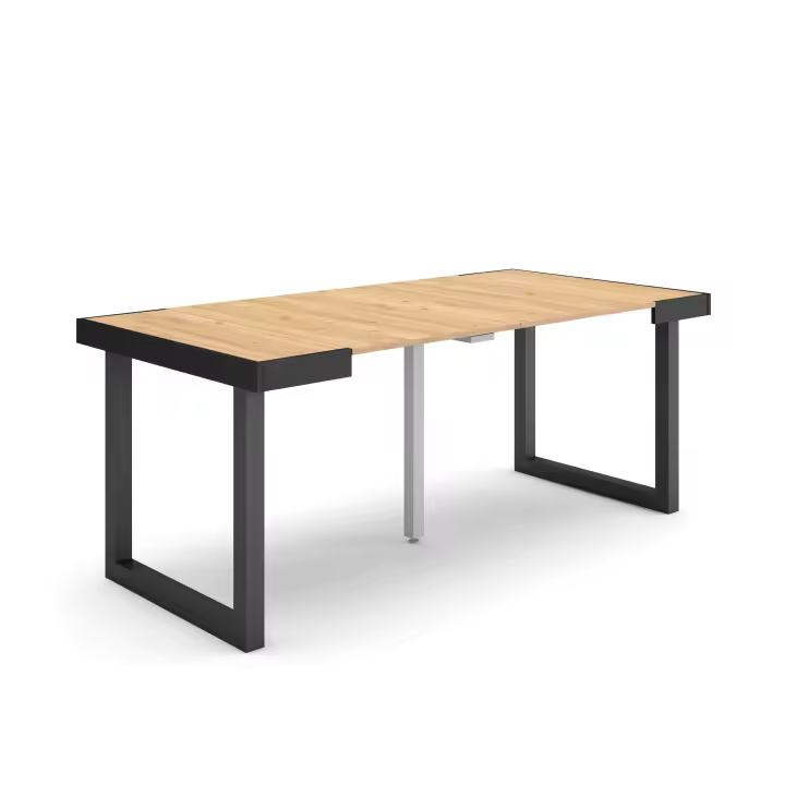 Skraut Home - Mesa Consola Extensible - Mesa Auxiliar - Tapa - 58/180x90x73cm - Práctica y Versátil - Estilo Moderno - Fácil Montaje - 1