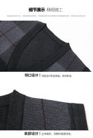 Suéter De Casual Para Hombre Chaqueta Sin Mangas Gruesa Para Otoño E Invierno Cardigan Con Estampado Rayado Cuello En V - details 21