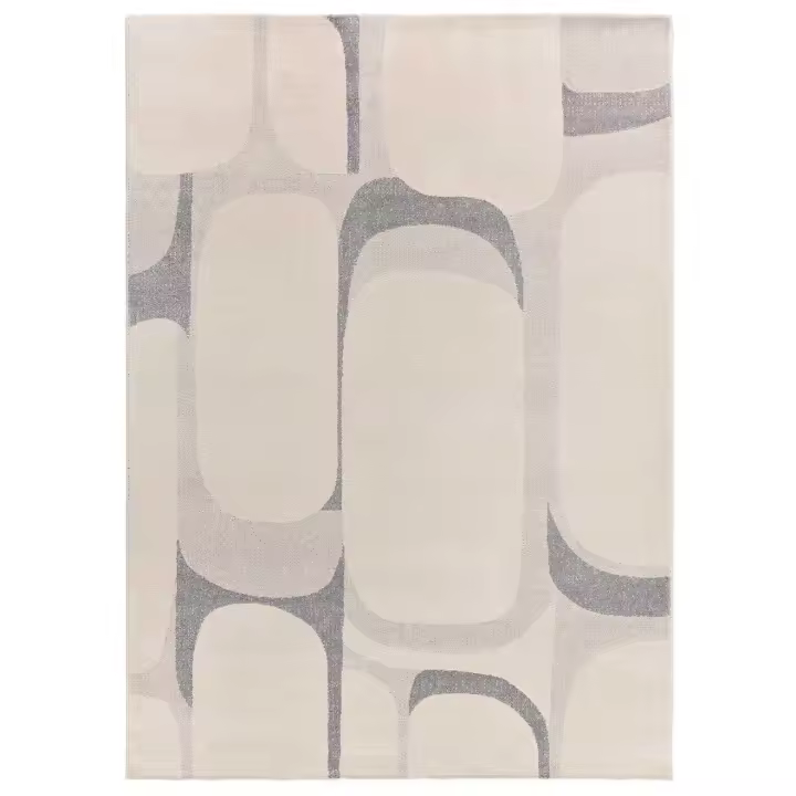 Alfombra interior diseño abstracto en beige y gris - PORTO 12915 | 80x150, 133x190, 160x230 cm - 1