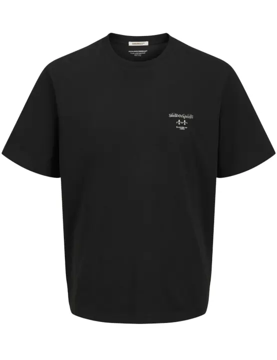 Camiseta Jack&Jones Acapulco negra manga corta para hombre - 1