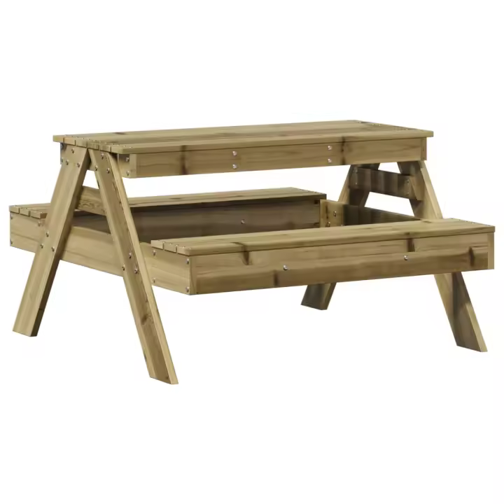 Mesa de picnic para niños Madera Pino impregnada 88x97x52 cm - 1
