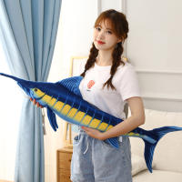 Muñeco De Peluche De Tuna Azul De 140 Cm Simulación Realista Almohada Larga De Pescado Marítimo Juguete Suave Para Decoración Creativa - details 3