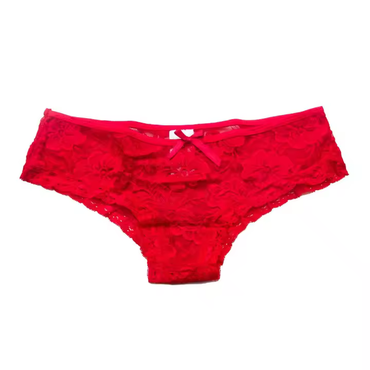 Cullote de encaje lencería sexy braguita roja - 1