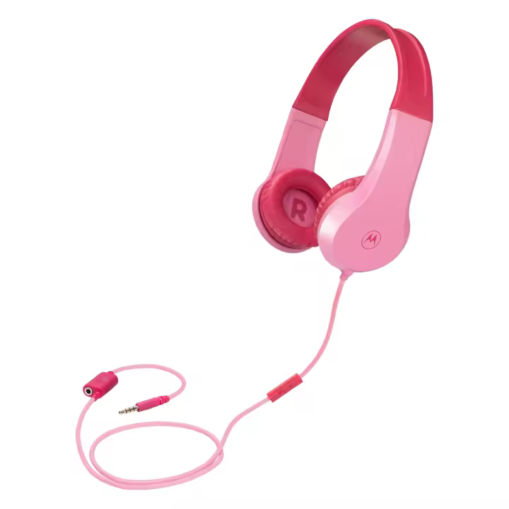 Auriculares Infantiles para niños a partir de 3 años con Limitación de Volumen y con Divisor de Audio JR200 - Motorola Sound - 1
