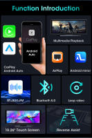 Reproductor Multimedia De Coche Universal 10.26" Con Pantalla Wireless Carplay Android Auto Bluetooth AUX USB Espejo Radio - details 1