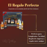 Kit Mini Ron  Caja Regalo con 5 Mini Botellas: Negrita, Barceló, Havana Club, Bacardi y Opthimus  Perfecto como Regalo Cumpleaños, Amigos  Pack Ron 5 x 5cl - details 1