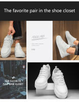 Zapatos Blancos Para Hombre Y Pareja Zapatillas Casuales De Patinaje Cómodas Moda Antideslizantes Suela Gruesa Tallas Grandes 39-47 - details 3