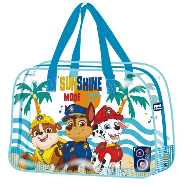 Bolsa Grande De Playa Transparente De 35X50X24Cm De Patrulla Canina - 1