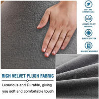 Funda De Silla De Oficina Universal De Velours Elástico Y Estirable 2 Piezas Rotativa Moderna Para Computadora Y Escritorio - details 0
