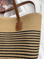 Bolso De Hombro Para Mujer Vintage Hecho a Mano Capacidad Grande Bolso De Paja Bohemio Verano Playa Casual Bolsa De Verano - details 7