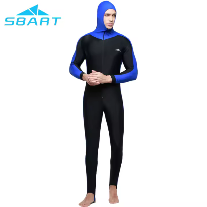 Traje De Baño Unipersonal Protección Solar De Jalea Buceo Snorkel Equipamiento De Natación Para Hombres Material Nylon Spandex - 1