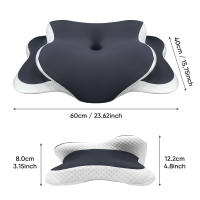 Almohada De Memoria Forma De Mariposa Alivio Del Dolor Cervical Orthopedica Almohada Para El Cuello De Espuma Suave Regreso Lento Rectángulo De Poliéster 100% - details 5