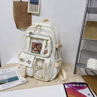 Mochila De Nylon Impermeable Para Mujer Con Múltiples Bolsillos Kawaii Para Estudiantes Con Capacidad Para Laptop Y Libros - details 21