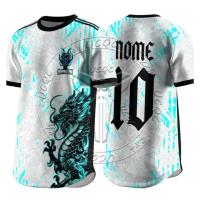 Sudadera De Fútbol Dragón Nueva 2025 Moda Callejera Suelta Manga Corta Para Hombres Y Mujeres Ligera Transpirable Absorción De Sudor - details 9