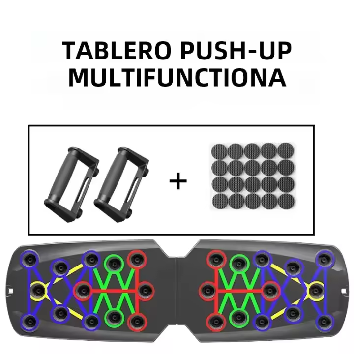 Tablero De Push-Up Multifuncional Portátil Para Ejercicio De Fitness Y Musculación Set De Entrenamiento De Casa Barra De Resistencia Plegable - 1