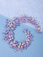Diadema De Lujo Con Cristales Y Perlas Para Bodas Y Fiestas Accesorio De Cabello De Novia Corona De Joyas Adorno De Vino Típico Adulto Tamaño 56 - details 4