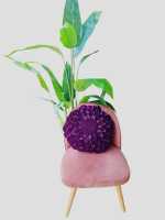 FUNDA DE COJIN 45*45 CON RELLENO INCLUIDO DE COLOR MORADO - details 0