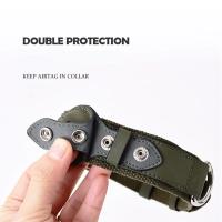 Collar De Cuero Para Perro Con Diseño De Lujo Ajustable Con Porta-Airtag Para Posicionamiento Cuello Del Gato Accesorios De Moda Para Mascotas - details 4
