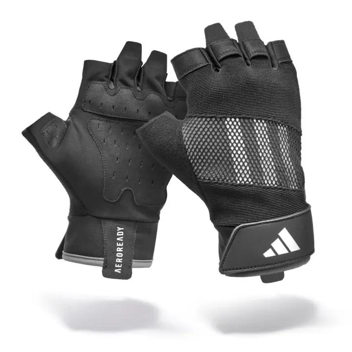 Guantes Entrenamiento adidas Performance Aeroready Negro/Gris - Elegir Talla - 1