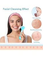 Limpieza Facial Con Cepillo Exfoliante De Pelo Suave 3pcs Manija De Acrílico Cepillo De Limpieza Facial Para Cuidado De La Piel - details 1