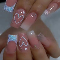 Uñas Postizas Francesas Cortas 24 PCs Con 1 Jelly Y 1 Archivo De Uñas Material ABS Estilo Diverso Sin Químicos De Alta Importancia - details 6