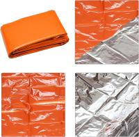 Saco de dormir de emergencia de 4 piezas, manta de rescate, saco de dormir de emergencia para camping, senderismo y mochilerismo (naranja) - details 2