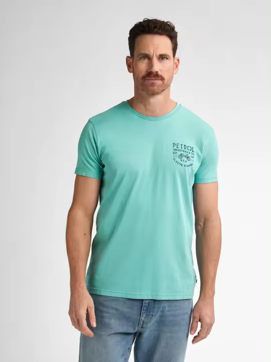 Camisetas Hombre Marcas Petrol Industries Ropa  Camiseta Back Print Beachbay -Petrol Industries- tsr603 verde agua - 1