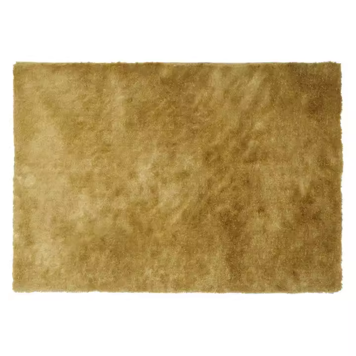 Vente-unique - Alfombra shaggy GLITTER 160x230 cm - Dorada - 1