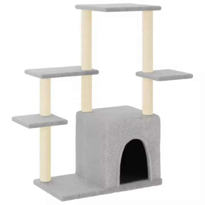 Rascador para Gatos with postes de ISAL gris Claro 97,5 cm - 1