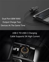 Cargador De Coche Original Xiaomi 100W Doble USB Carga Rápida Mi Car Charger USB-A USB-C Salida Dual Con Luz LED Y Cable De 5A - details 2