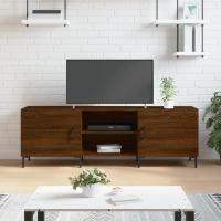 vidaXL Mueble de TV madera de ingeniería 150x30x50 cm en color Roble ahumado/Marrón roble/Roble artisan y más | almacenamiento funcional diseño moderno para baño dormitorio sala - details 1