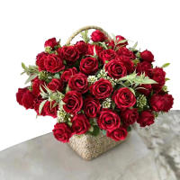 10 Cabezas De Rosa Artificial En 6 Colores Peonías Flores Falsas Para Decoración De Boda Y Ocasiones Especiales Material De Poliéster - details 0