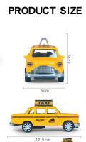 Modelo De Taxi Retro 1/32 En Aleación Juguete De Coche Miniatura Con Sonido Y Luz Regalo Para Niños Edad 4-6 Años Colección De Automóviles - details 1