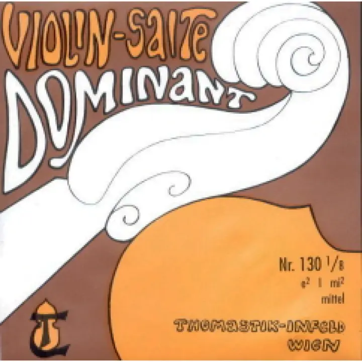 CUERDA VIOLIN-Thomastik (Dominant 130) (Nylon/Aluminio) 1ª (Mi) Medium Violin 1/8 (E) - 1