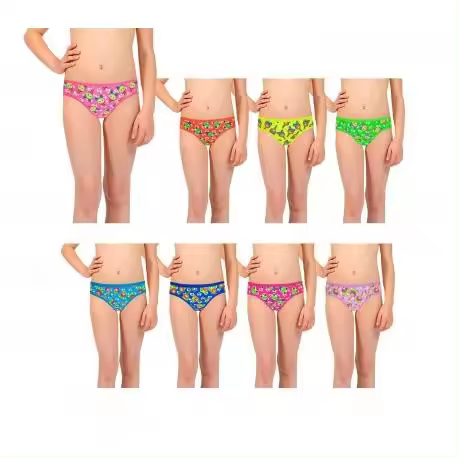 Mediawavestore - Pack de Braguitas para Niña Mod. LUCY en Diferentes Colores y Tallas - 1