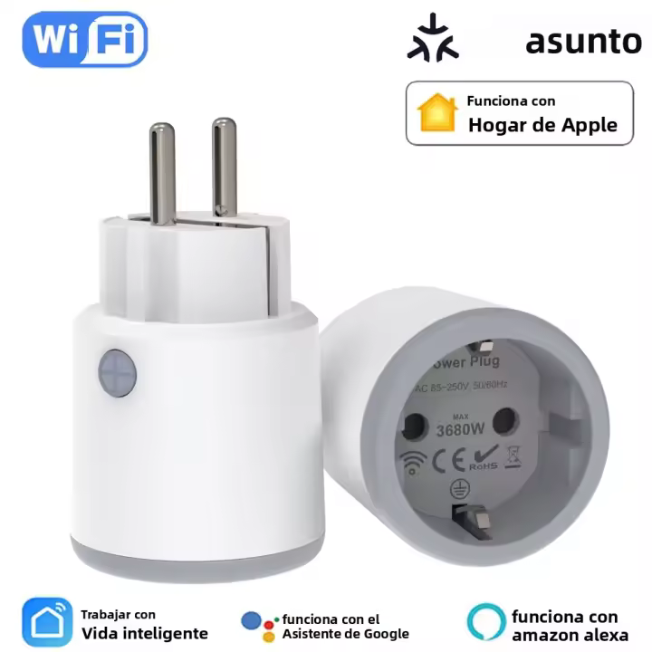 Enchufe Inteligente Matter Wifi 16A Medidor De Energía Control Remoto EU Enchufe Compatible Con Tuya Homekit Echo Alexa Google Home Smartlife - 1